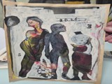 שלוש הדמויות - צבעונית, אפורה ואדומה - אפרת מנשה